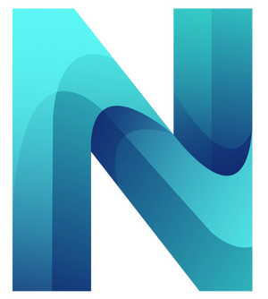 "Ascenso Celestial: La Elegancia en Altura del Logo NasClub en Celeste y Blanco"